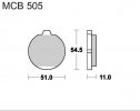 Brake pads LUCAS MCB 505 organic